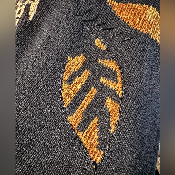 VTG Victoria Harbour Animal Jungle African Black Gold Giraffe Safari Sweater - Picture 7 of 16